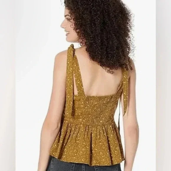 NWT Madewell Rosalie Tie Strap Top In Daisy Stitch Medium - Picture 4 of 12
